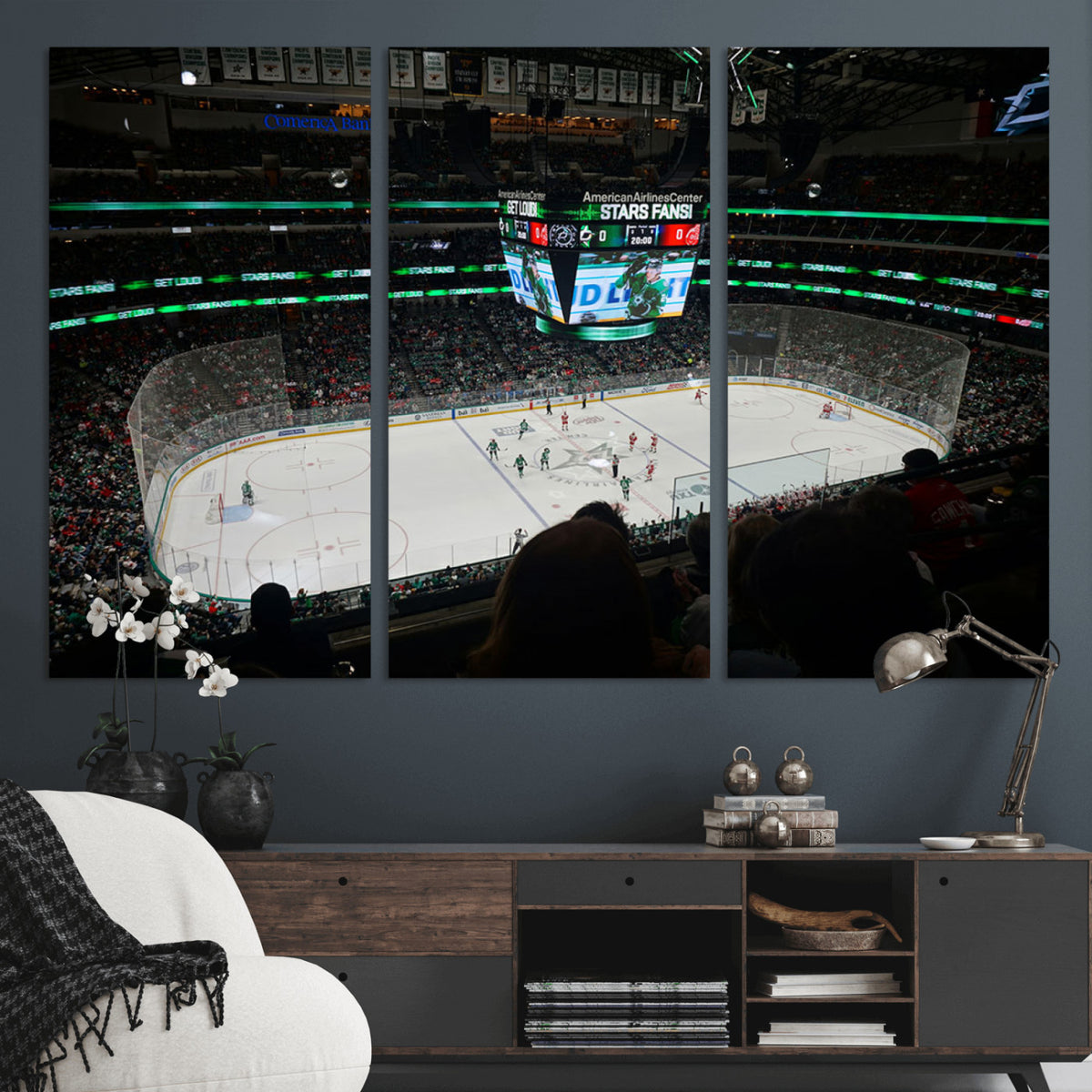 13876-MGV-CV-36X24 - American Airlines Center Dallas Stars Wall Art Canvas Print