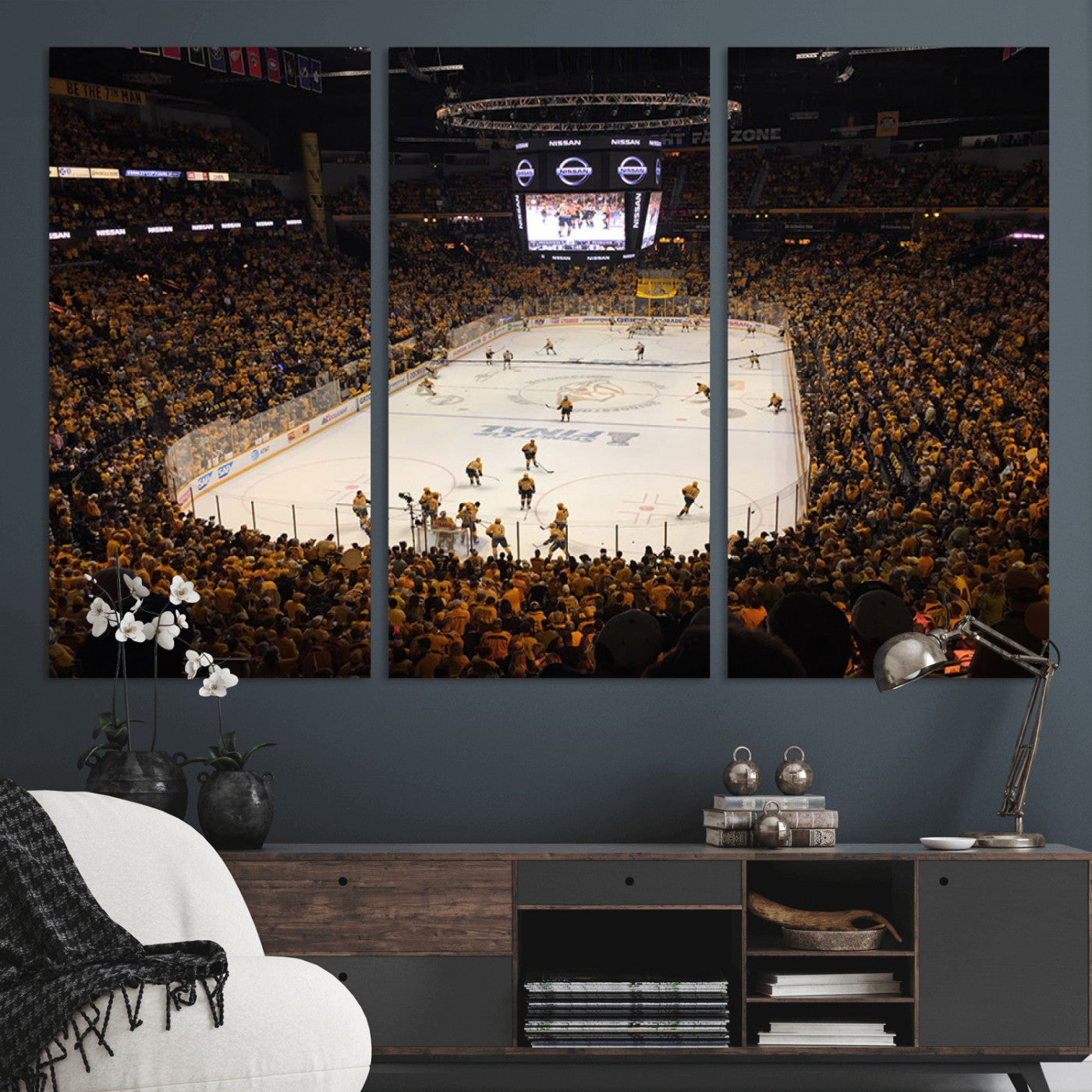 MGV-CV-48X32-3P - Bridgestone Arena - Nashville Predators Hockey Team Print - Nashville Wall Art Canvas Print