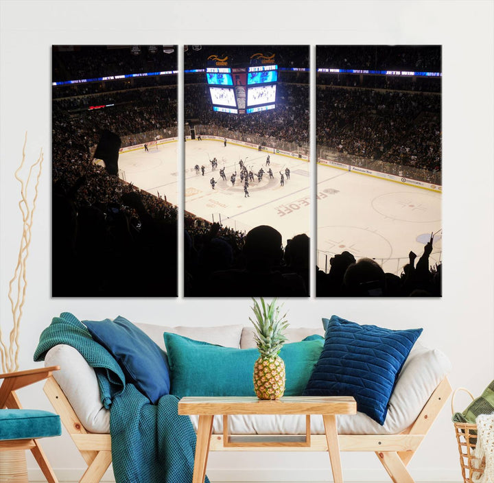 Canada Life Centre Wall Art | Winnipeg Jets Hockey Team Print | Canvas Print | Ready to Hang | Winnipeg Wall Decor