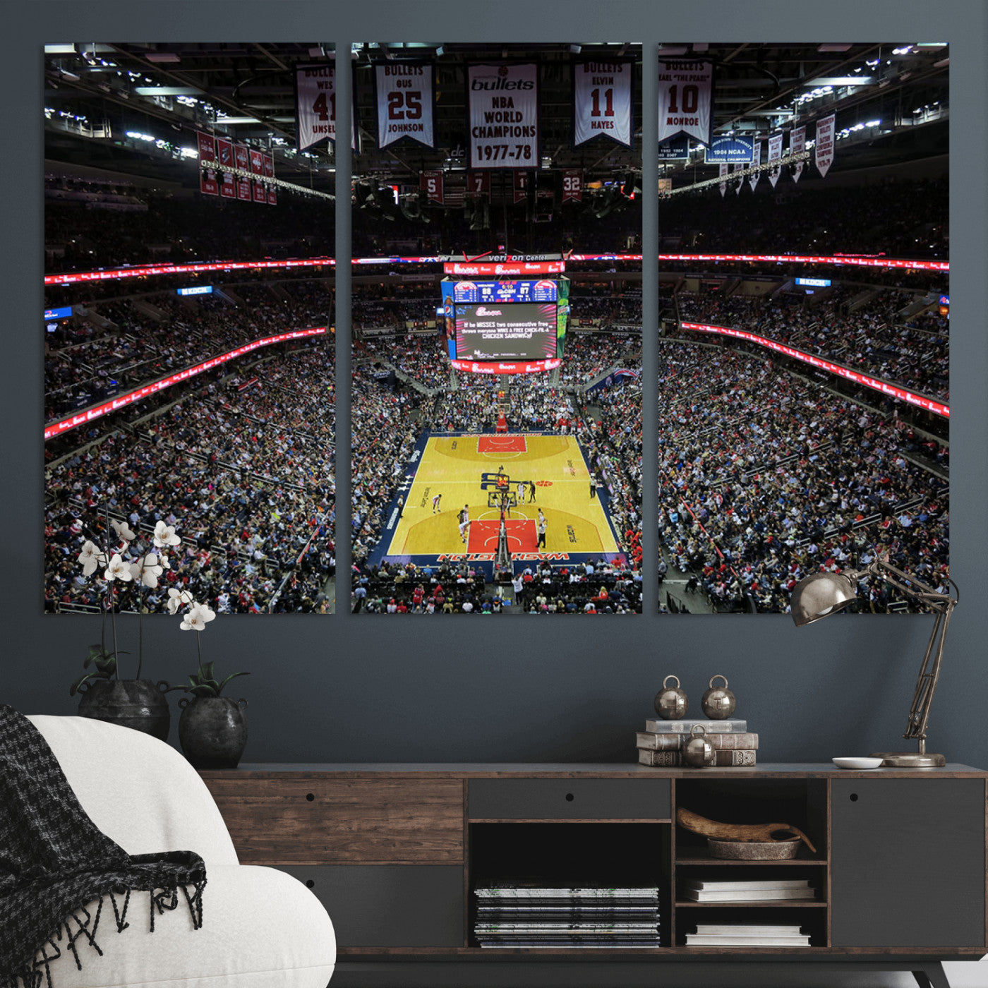 MGV-CV-48X32-3P - Capital One Arena Stadium Wall Art | Canvas Print | Ready to Hang | Washington D.C. Sports Decor