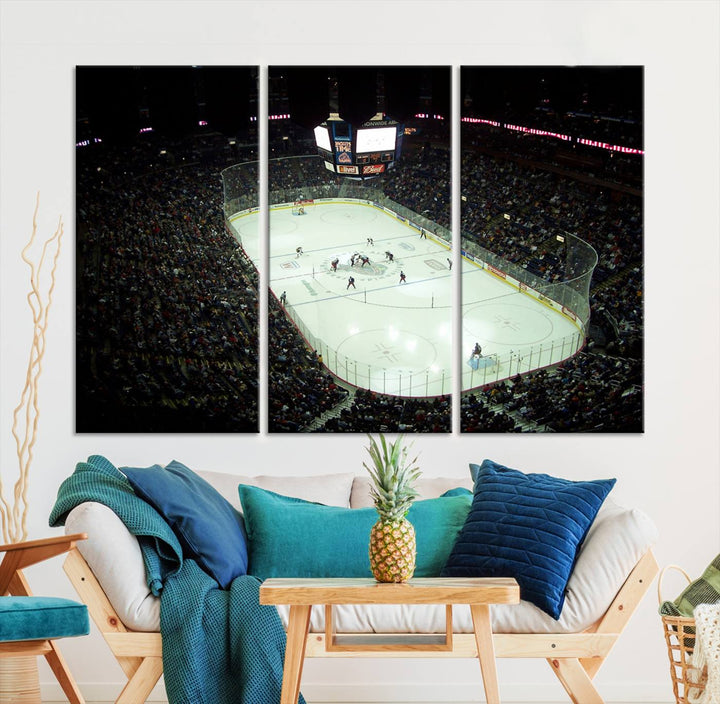 Nationwide Arena Ohio Columbus Blue Jackets Hockey Stadium Wall Art Canvas Print