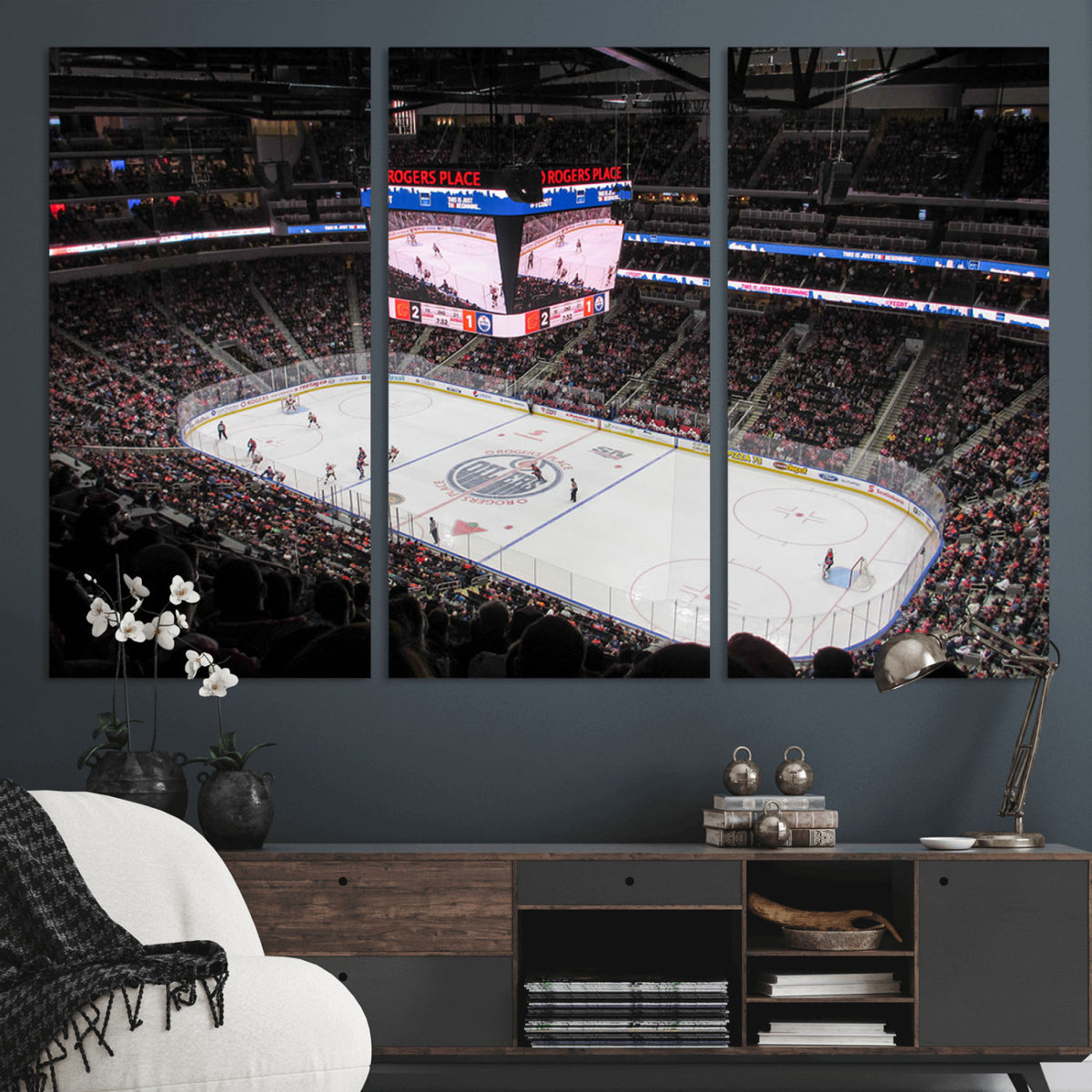 71180-MGV-CV-36X24 - Rogers Place Edmonton Oilers Ice Hockey Stadium Wall Art