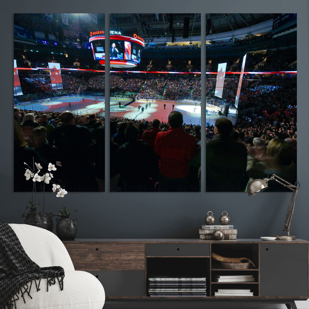 84945-MGV-CV-36X24 - Rogers Arena Vancouver Canucks Ice Hockey Stadium Wall Art