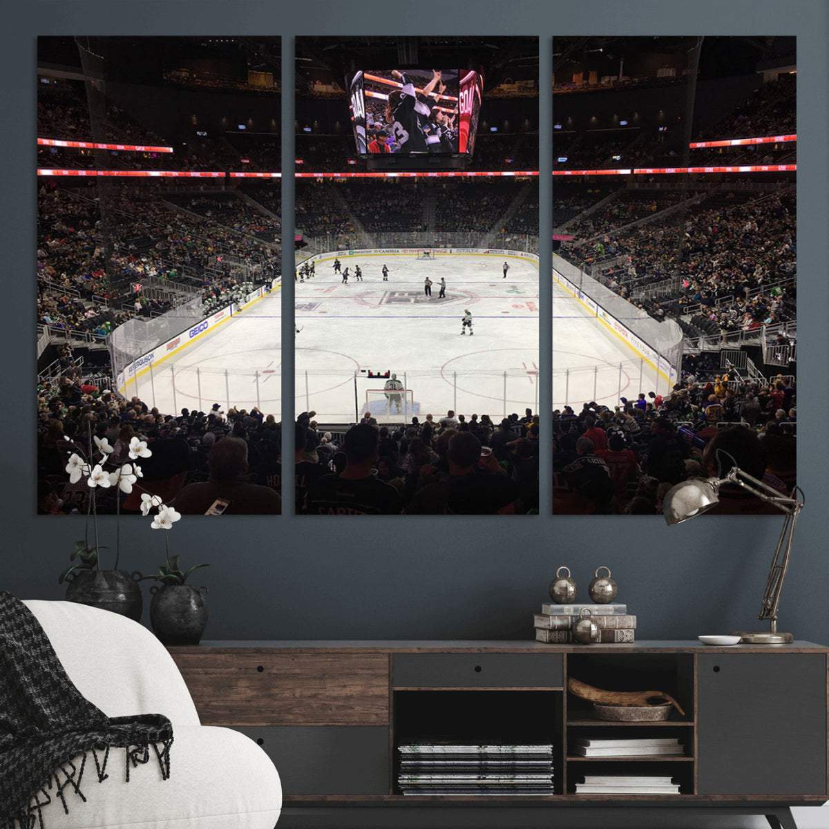 14802-MGV-CV-36X24 - T Mobile Arena Paradise Nevada Vegas Golden Knights Ice Hockey Stadium