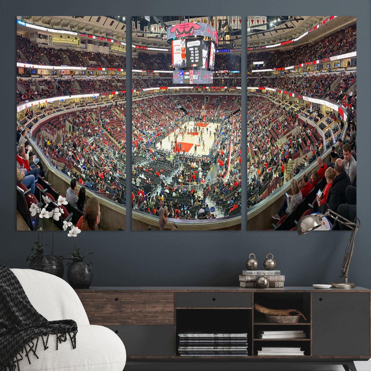 43481-MGV-CV-36X24 - United Center Chicago Bulls Stadium Wall Art Canvas Print
