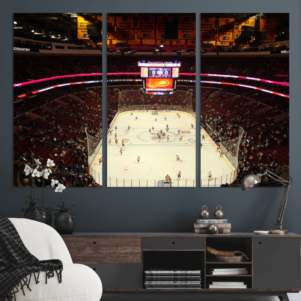 98213-MGV-CV-36X24 - Wachovia Center Prior to Flyers Game Ice Hockey Stadium
