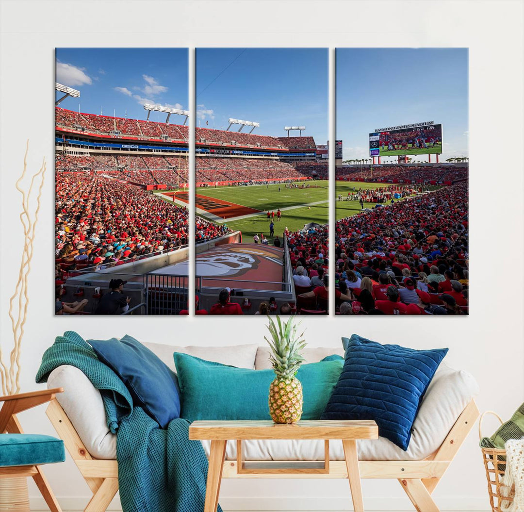 Tampa Stadium Wall Art Canvas Print.