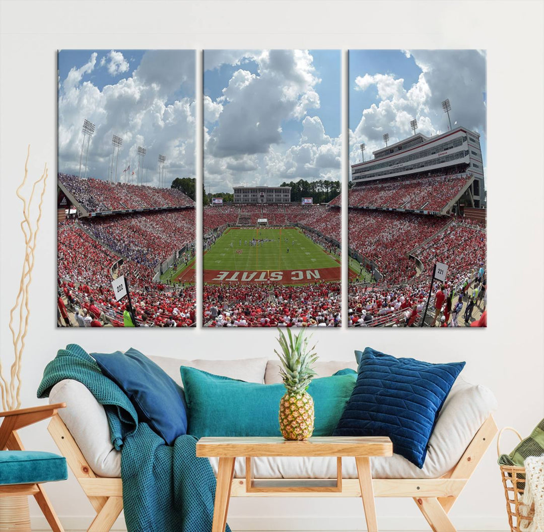 Canvas print of Carter-Finley Stadium, showcasing the NC State Wolfpack.