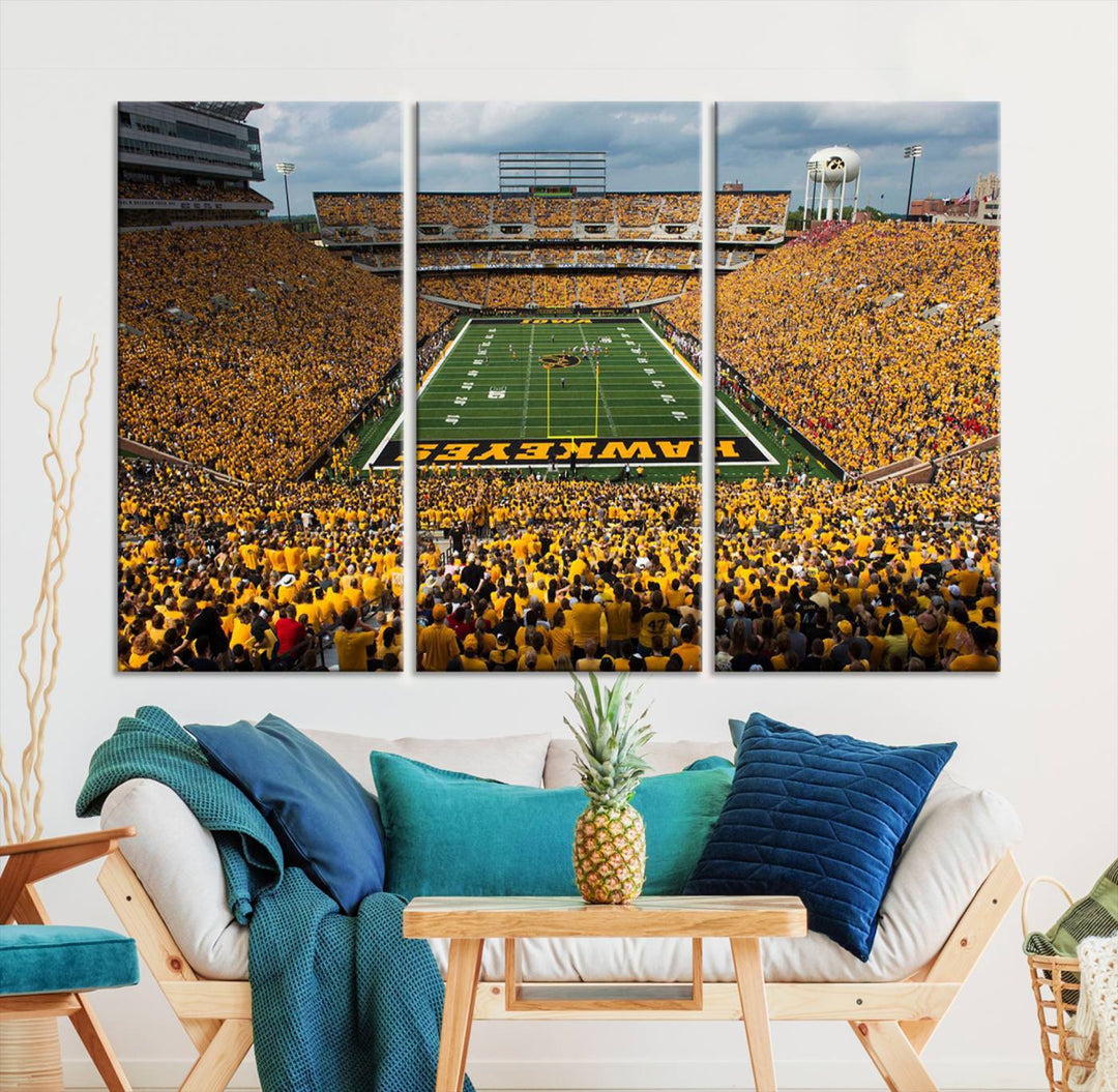 Kinnick Stadium - Iowa Hawkeyes Football Team Print - Iowa City Kinnick Stadium Wall Art Canvas Print