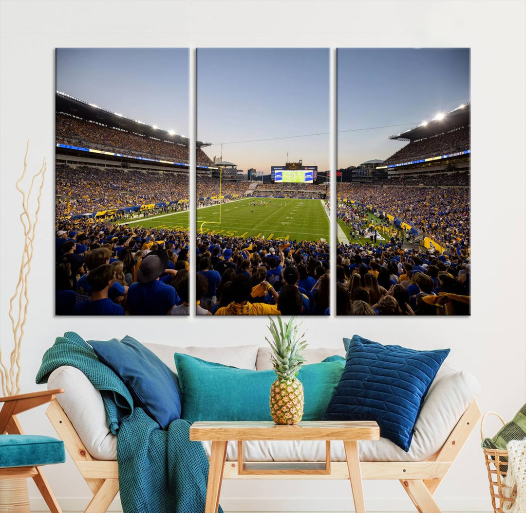 Pittsburgh Panthers Football Team Print - Pittsburgh Acrisure Stadium Wall Art Canvas Print