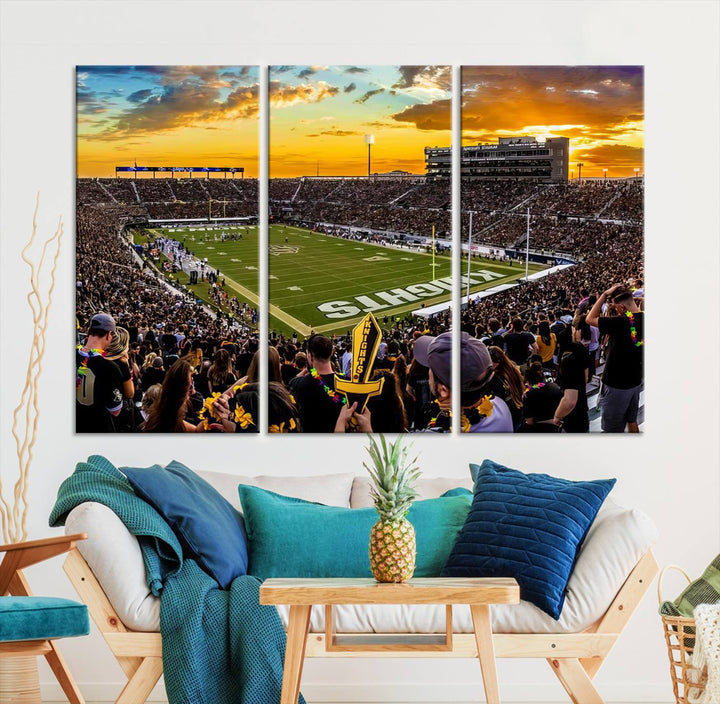 UCF Knights Football Team Print - Orlando FBC Mortgage Stadium Wall Art Canvas Print