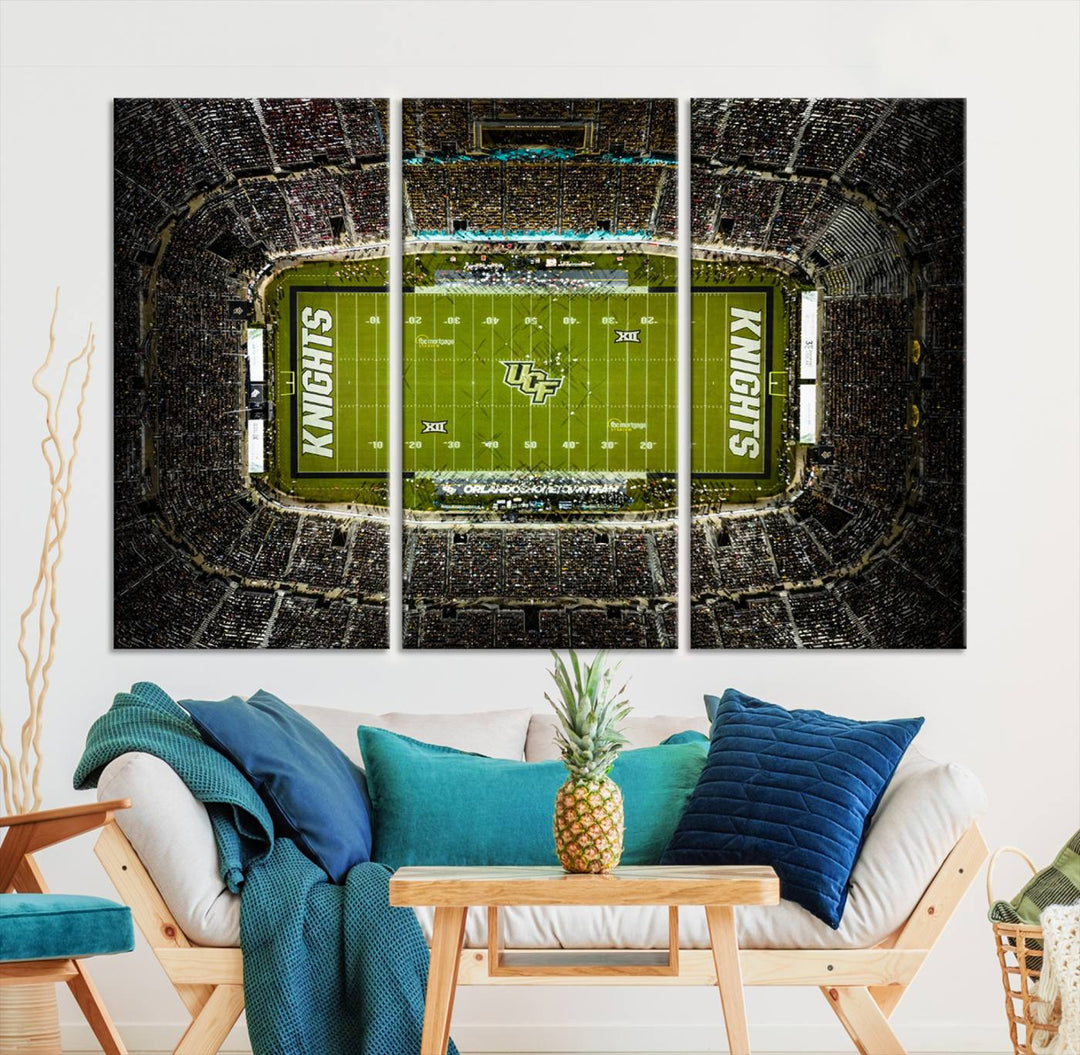 UCF Knights Football Team Print - Orlando FBC Mortgage Stadium Wall Art Canvas Print