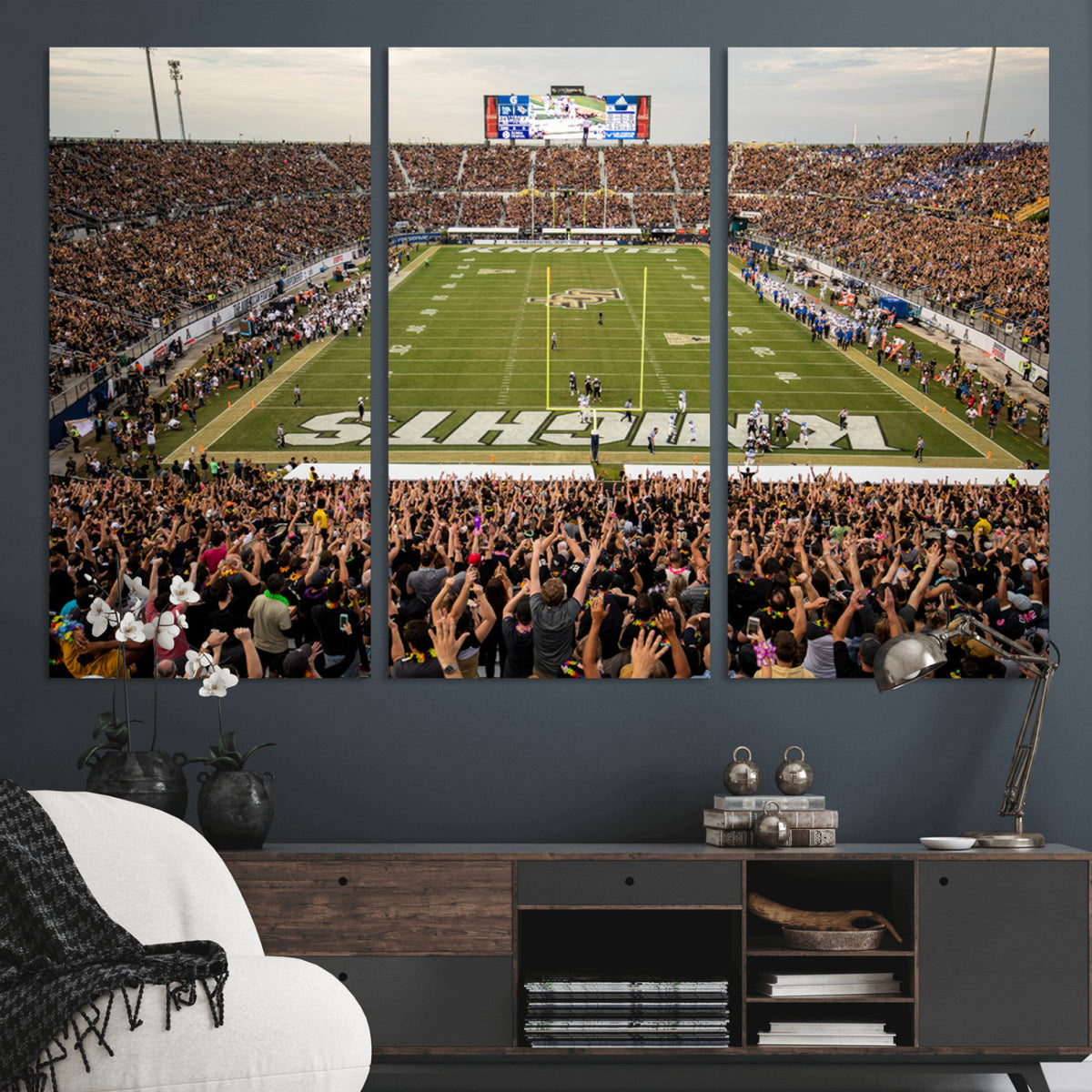 38659-MGV-CV-36X24 - UCF Knights Football Team Print - Orlando FBC Mortgage Stadium Canvas Print