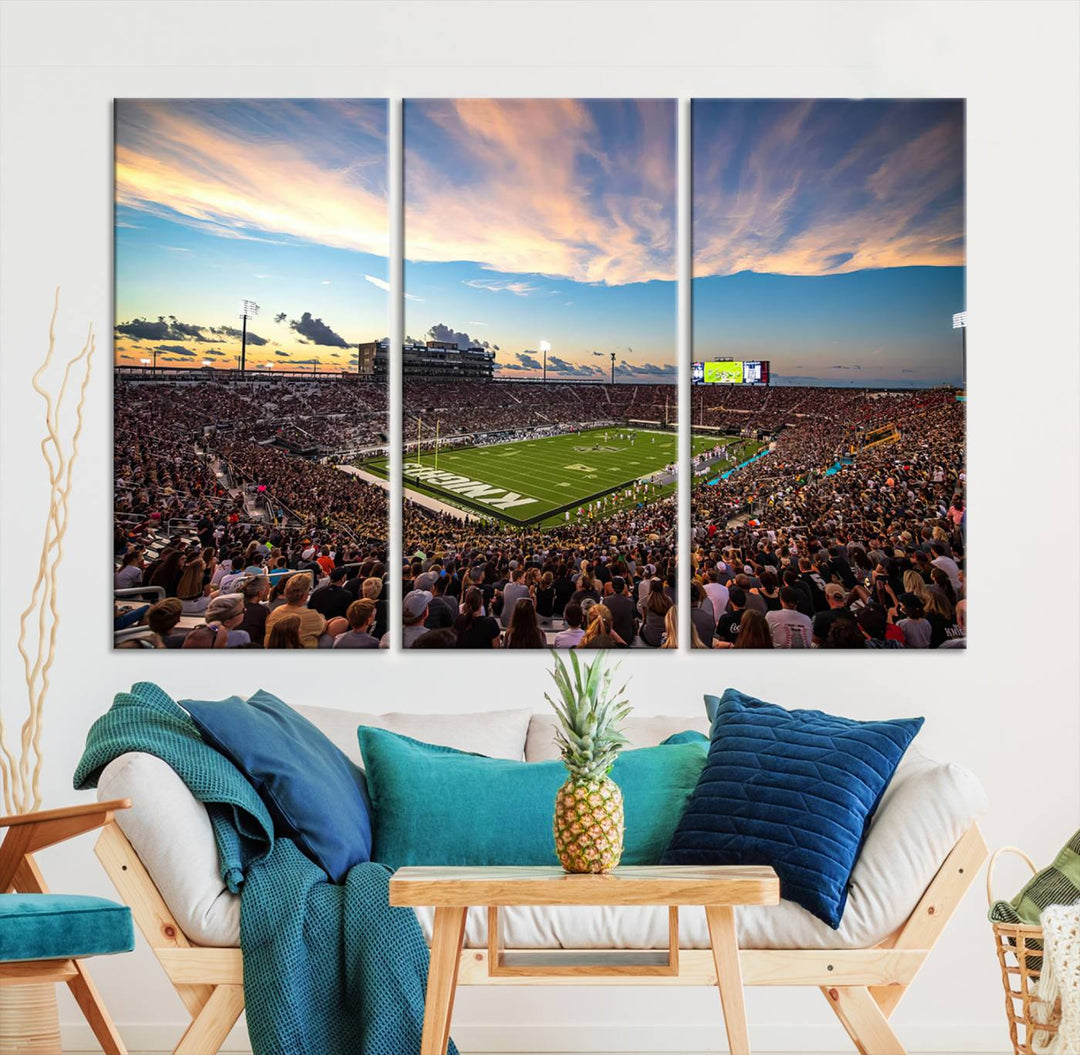 UCF Knights Football Team Print - Orlando FBC Mortgage Stadium Wall Art Canvas Print