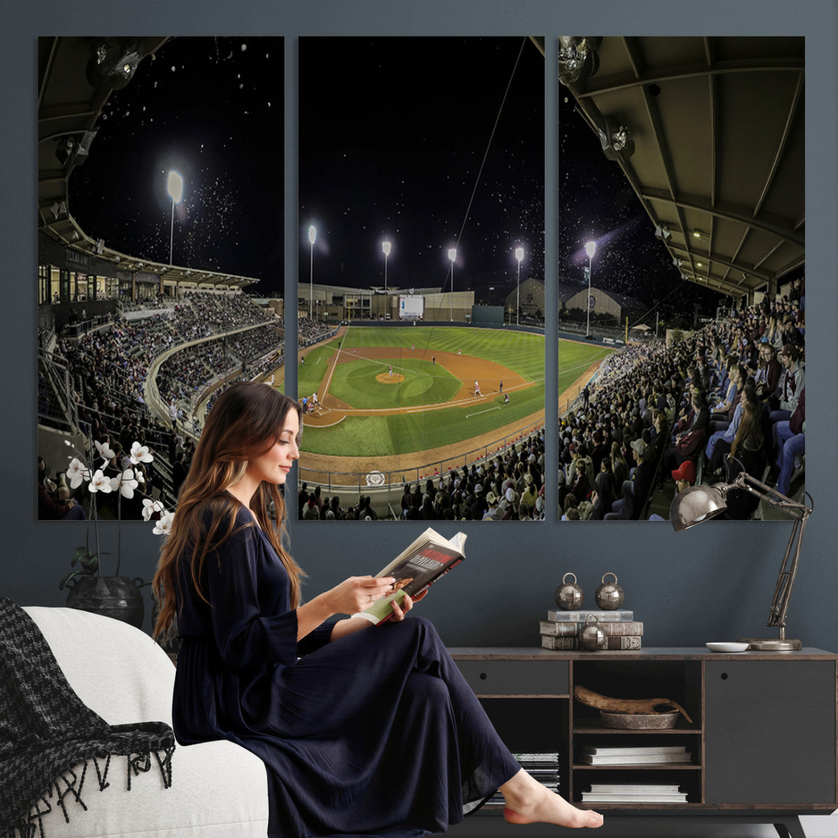 10262-MGV-CV-36X24 - Olsen Field at Blue Bell Park - Texas A&M Aggies Baseball Stadium Wall Art Canvas Print