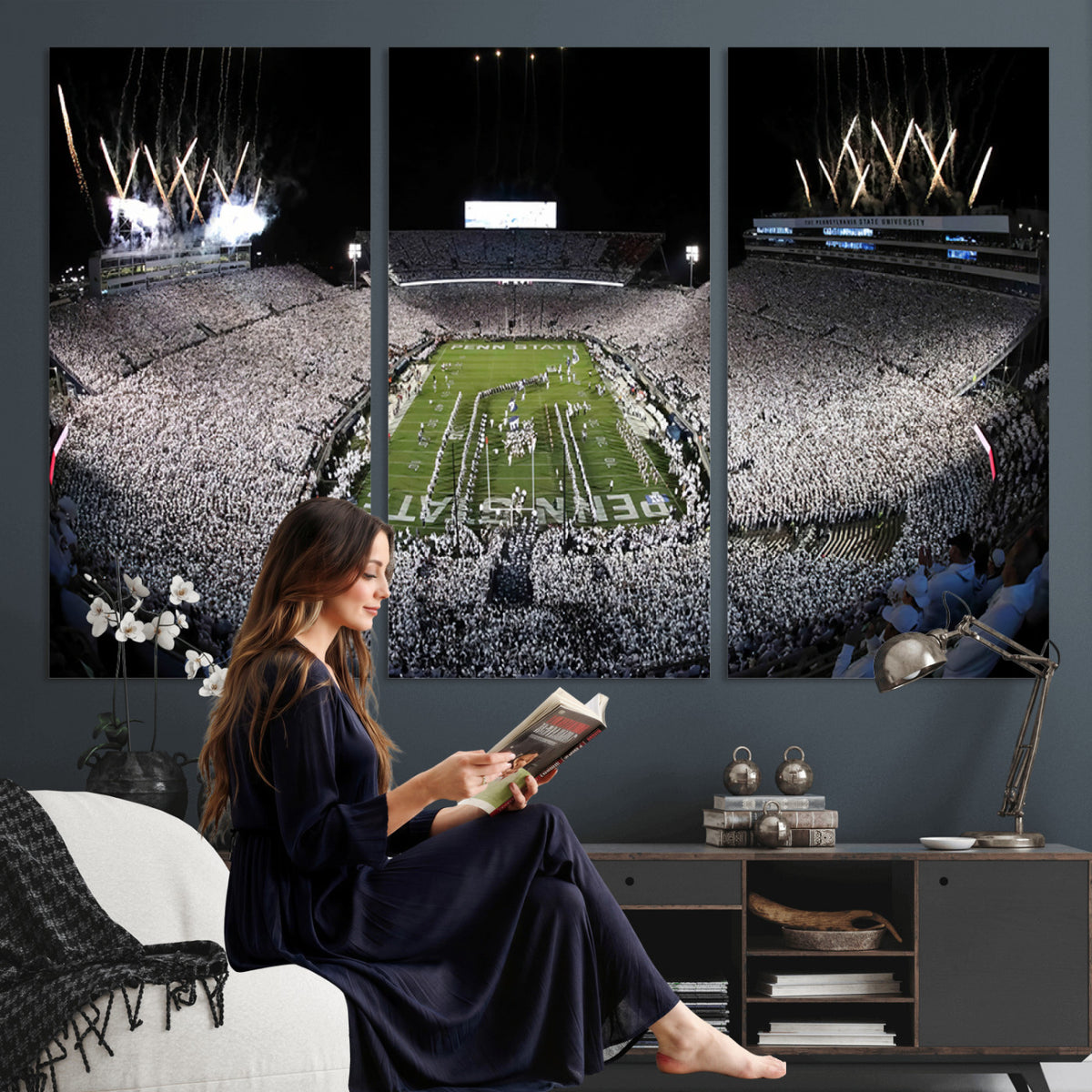84537-MGV-CV-36X24 - Penn State Beaver Stadium Canvas Wall Art - Nittany Lions Football Print