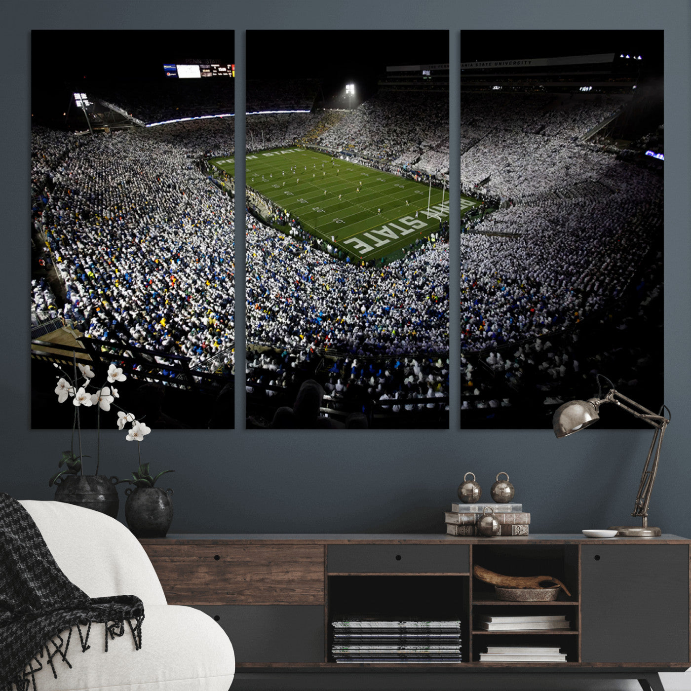 MGV-CV-48X32-3P - Penn State Football Stadium Wall Art - Beaver Stadium Canvas Print