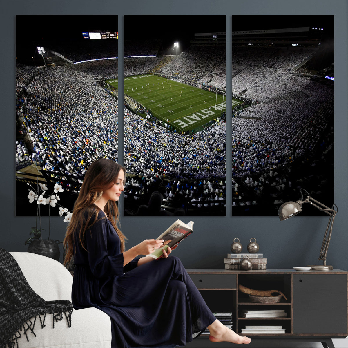 96825-MGV-CV-36X24 - Penn State Football Stadium Wall Art - Beaver Stadium Canvas Print