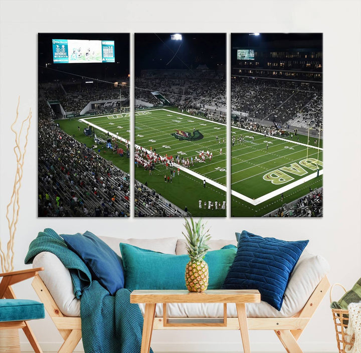 UAB Blazers Football Team Print - Birmingham Protective Stadium Wall Art Canvas Print