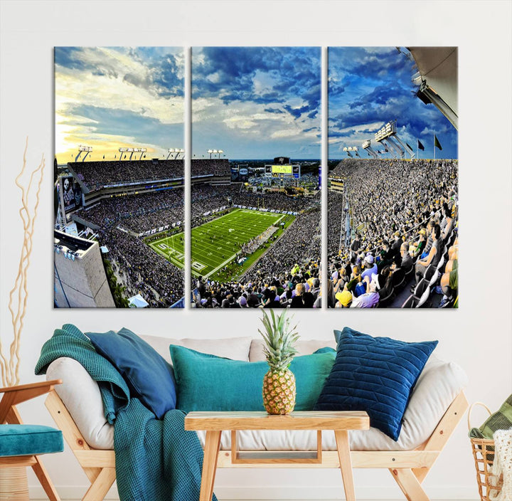 USF Bulls Football Team Print - Tampa Raymond James Stadium Wall Art Canvas Print