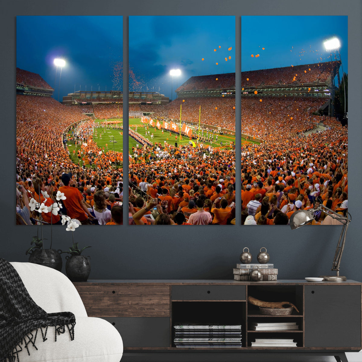 26196-MGV-CV-36X24 - Clemson University Tigers Football Team Print, Clemson