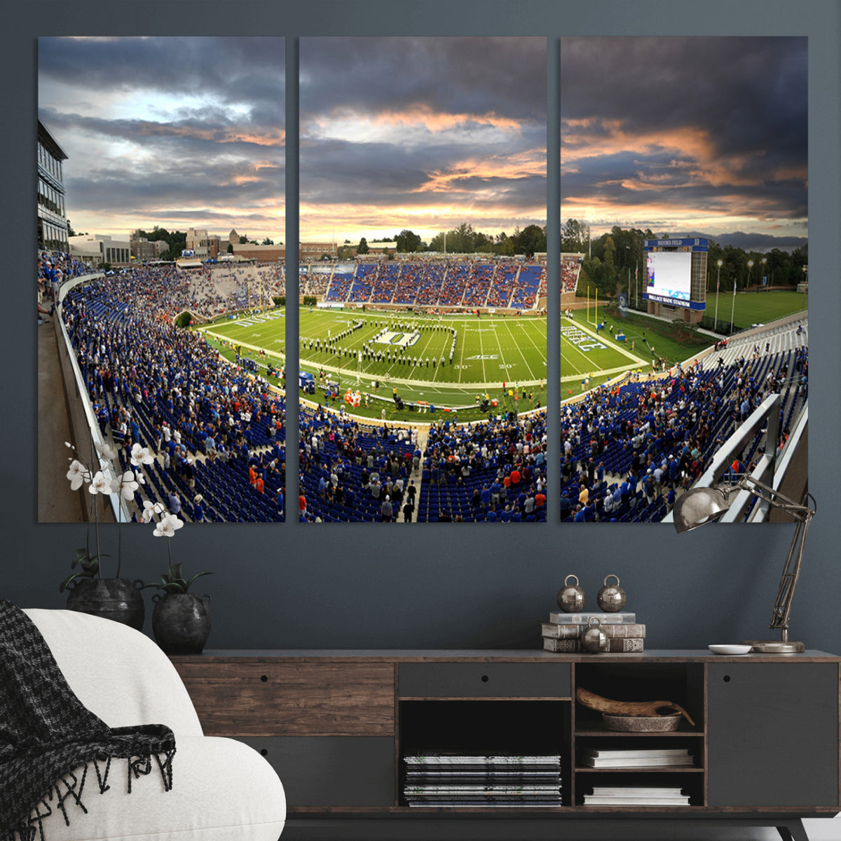 60433-MGV-CV-36X24 - Duke University Blue Devils Football Team Print, Durham