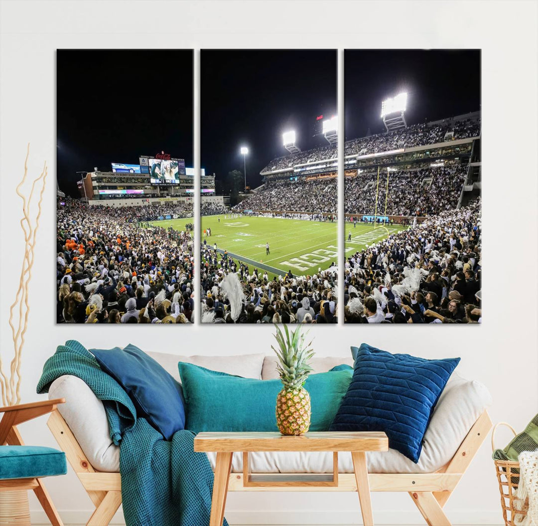 Georgia Tech Yellow Jackets Football Team Print - Atlanta Bobby Dodd Stadium Wall Art Canvas Print