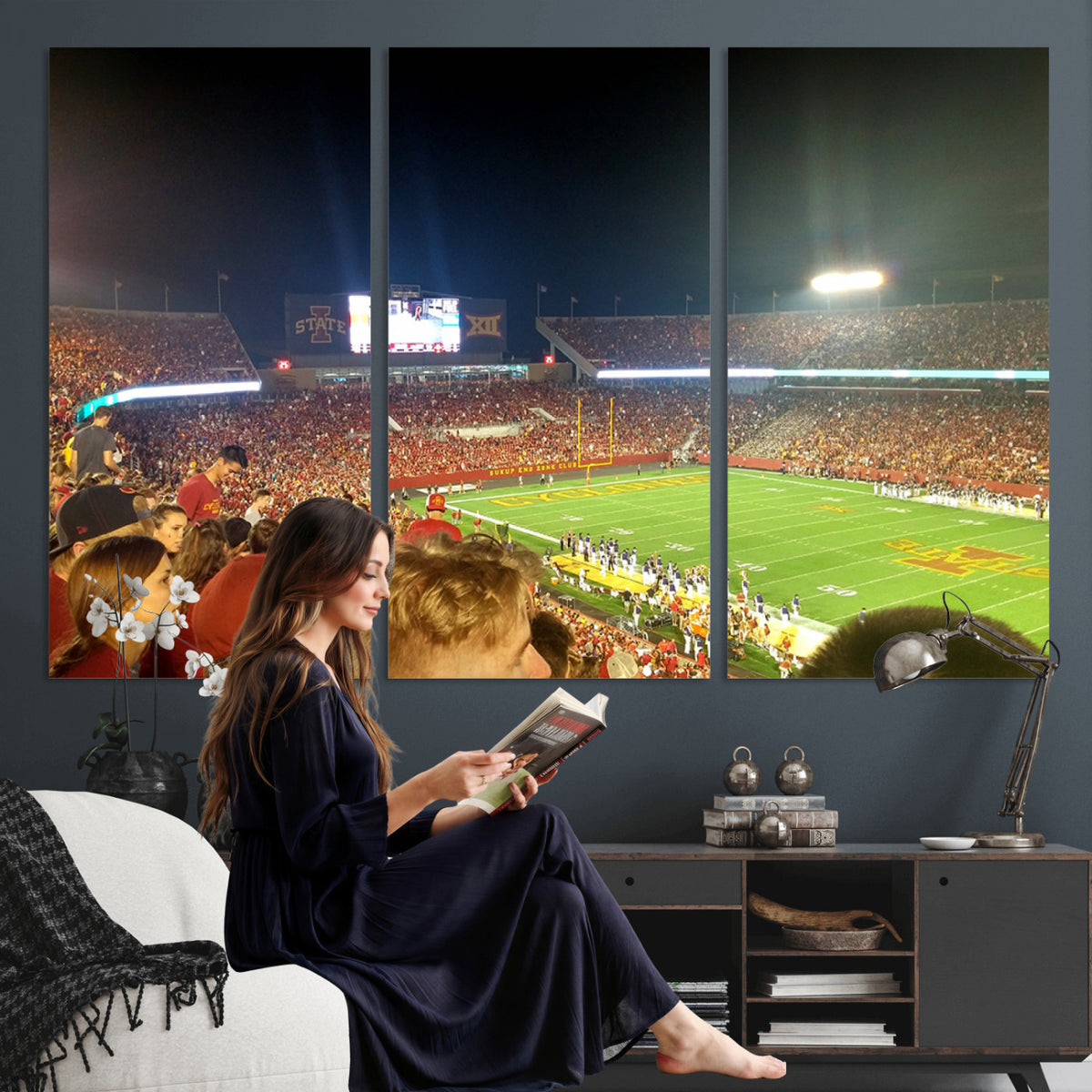 94319-MGV-CV-36X24 - Iowa State University Cyclones Art Print, Jack Trice Stadium Ames