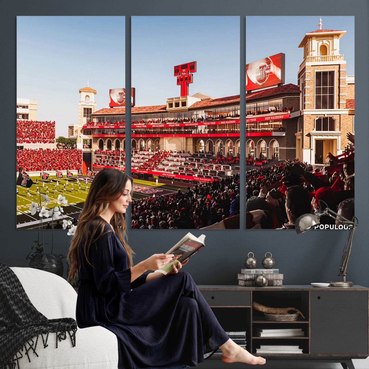 89744-MGV-CV-36X24 - Jones AT&T Stadium Texas Tech Red Raiders Wall Art