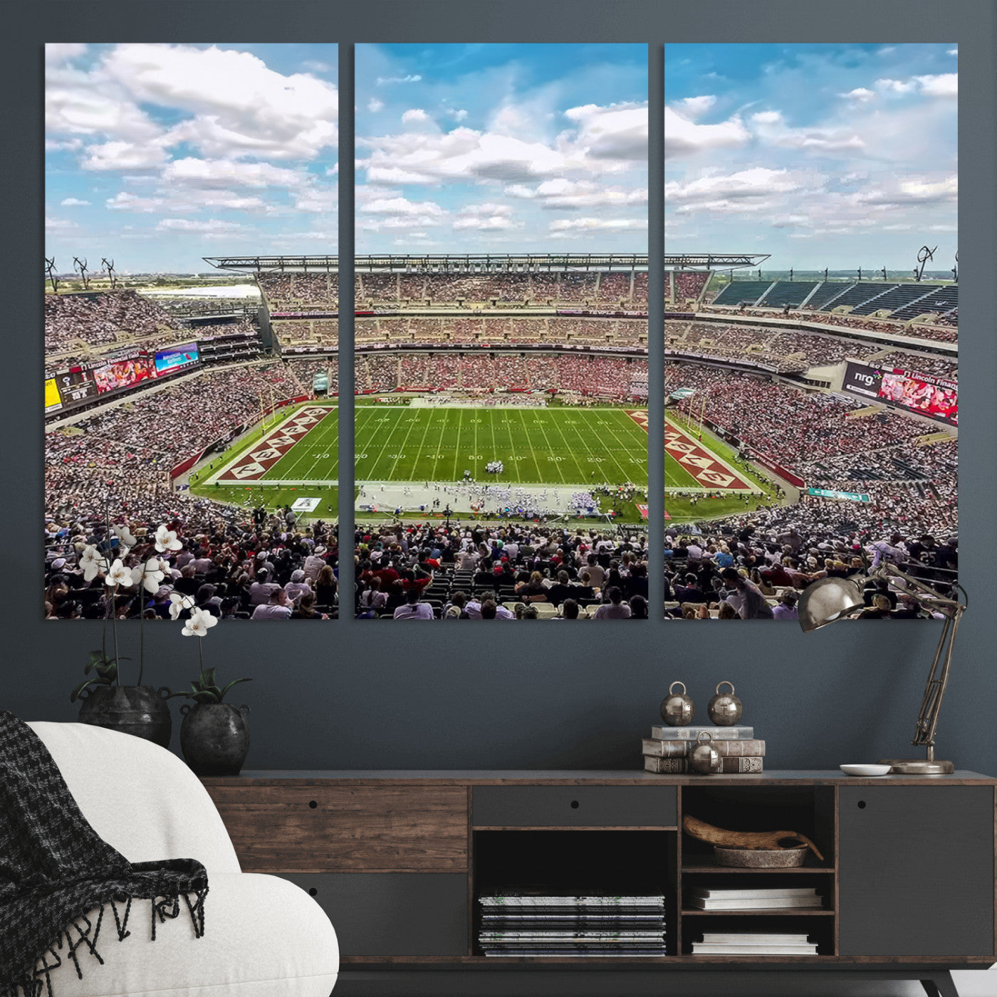 MGV-CV-48X32-3P - The Temple University Owls Athletics Team Print - Philadelphia Lincoln Financial Field Stadium Wall