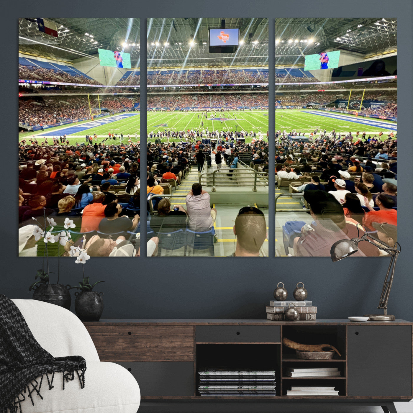MGV-CV-48X32-3P - The University of Texas at San Antonio Roadrunners Football Team Print - San Antonio Alamodome Wall