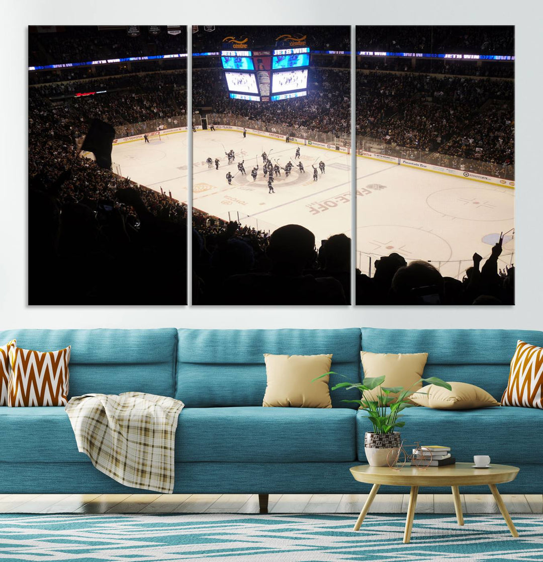 Canada Life Centre Wall Art | Winnipeg Jets Hockey Team Print | Canvas Print | Ready to Hang | Winnipeg Wall Decor