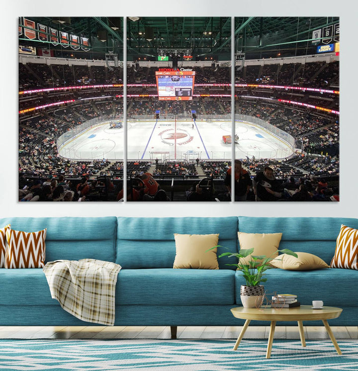 Honda Center California Anaheim Ducks Ice Hockey Stadium Wall Art Canvas Print