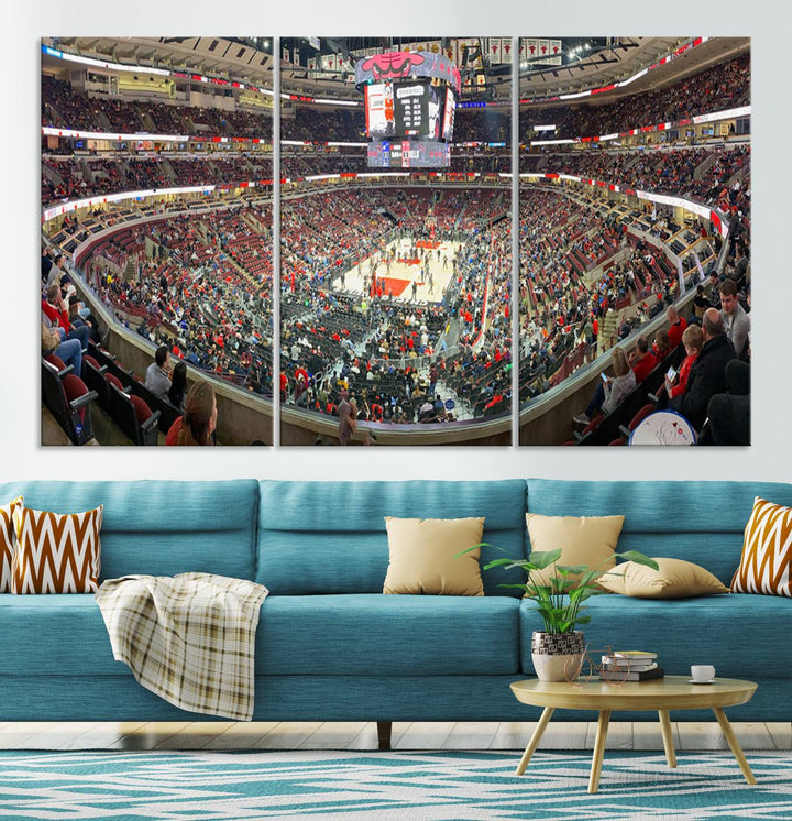 United Center Chicago Bulls Stadium Wall Art Canvas Print