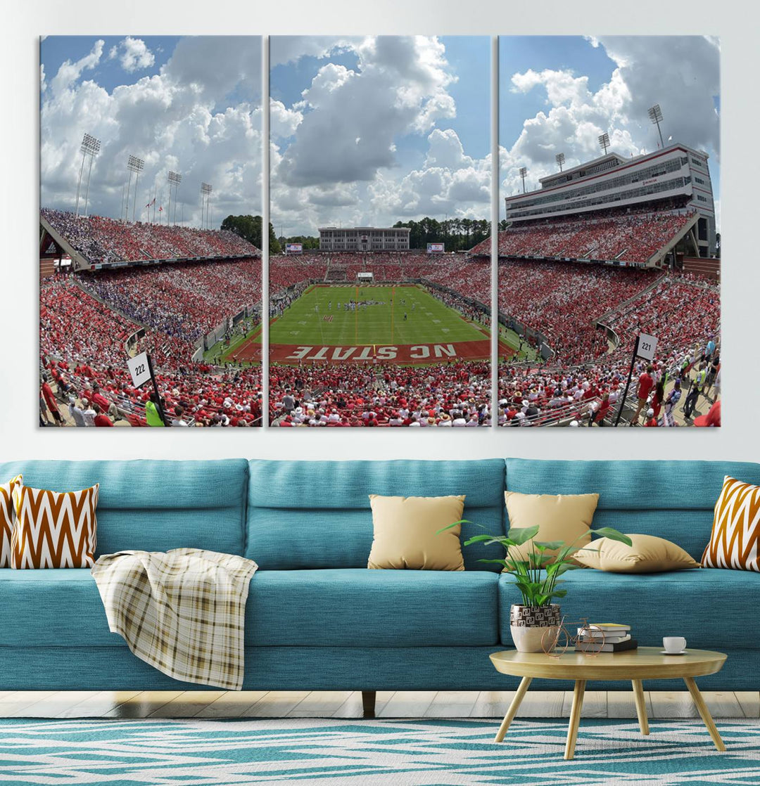 Canvas print of Carter-Finley Stadium, showcasing the NC State Wolfpack.