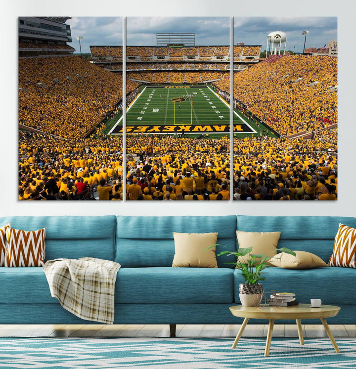 Kinnick Stadium - Iowa Hawkeyes Football Team Print - Iowa City Kinnick Stadium Wall Art Canvas Print