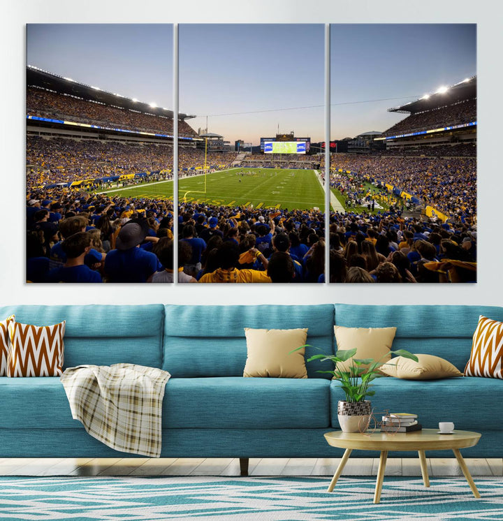 Pittsburgh Panthers Football Team Print - Pittsburgh Acrisure Stadium Wall Art Canvas Print