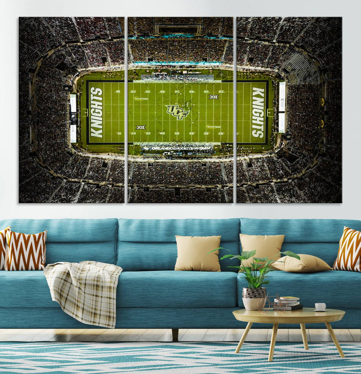 UCF Knights Football Team Print - Orlando FBC Mortgage Stadium Wall Art Canvas Print