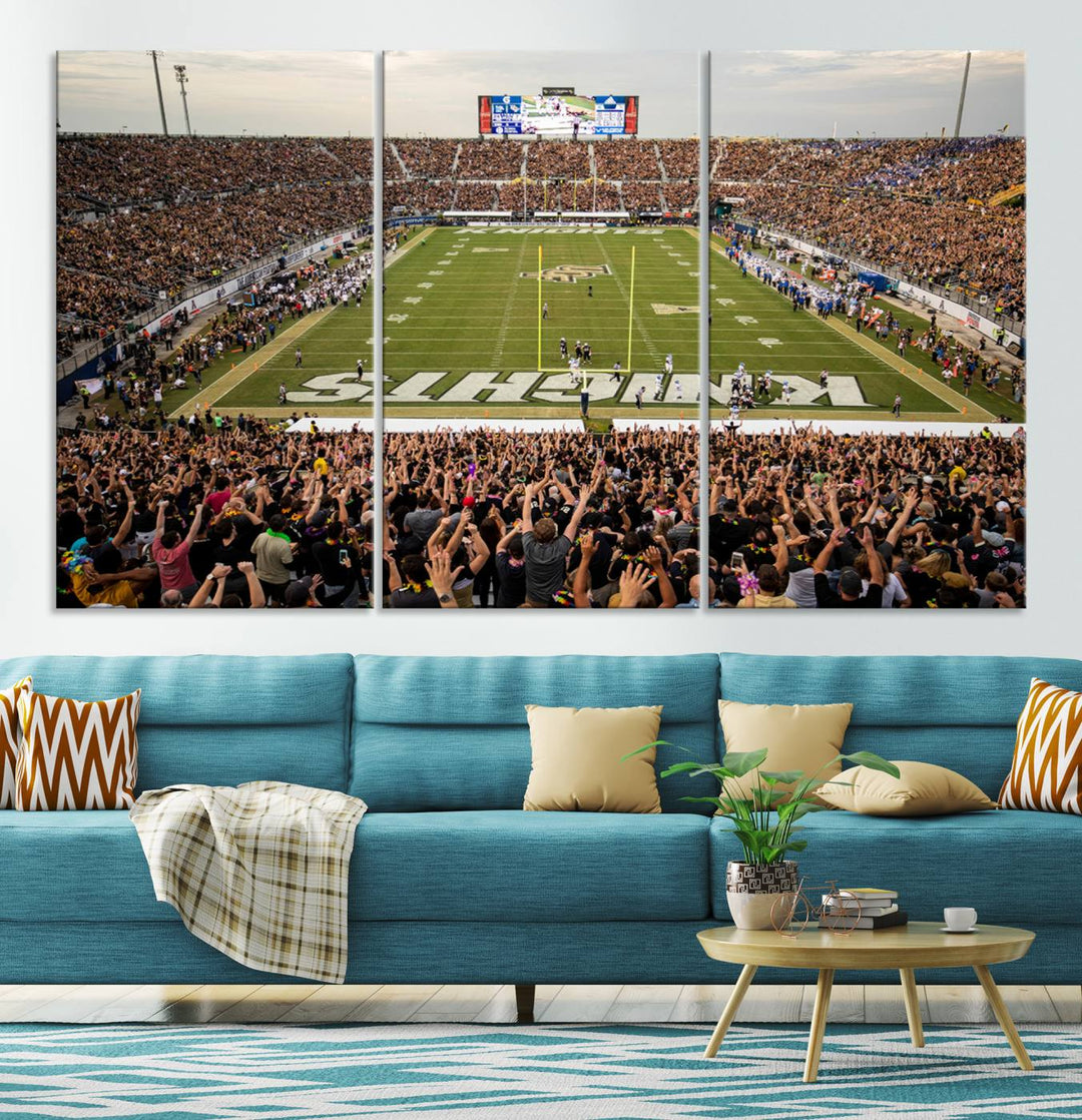 UCF Knights Football Team Print - Orlando FBC Mortgage Stadium Wall Art Canvas Print