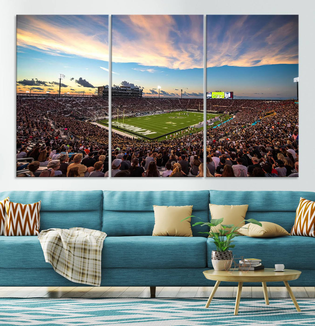 UCF Knights Football Team Print - Orlando FBC Mortgage Stadium Wall Art Canvas Print