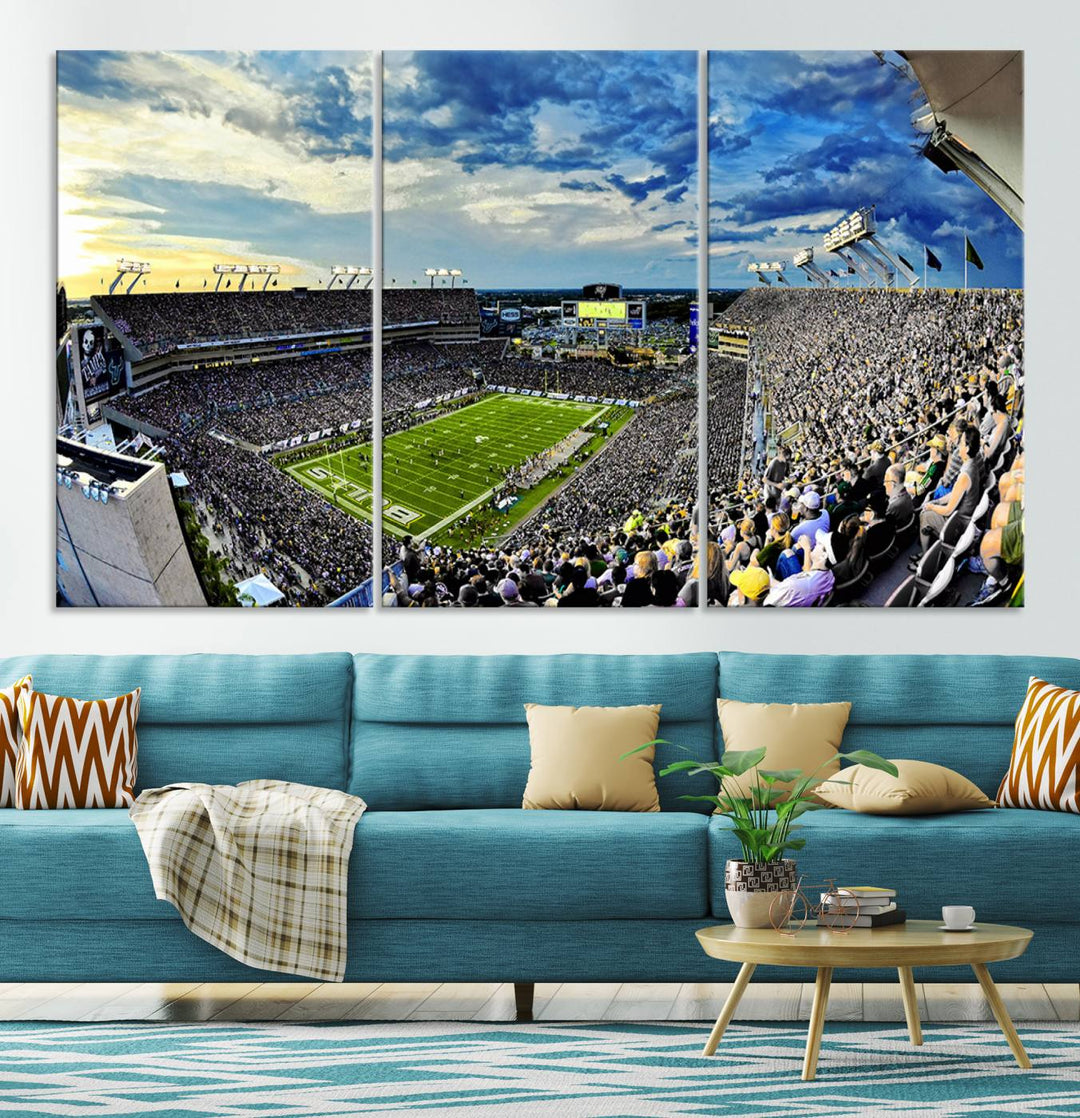 USF Bulls Football Team Print - Tampa Raymond James Stadium Wall Art Canvas Print