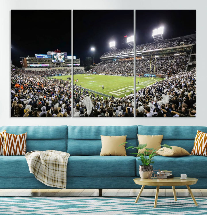 Georgia Tech Yellow Jackets Football Team Print - Atlanta Bobby Dodd Stadium Wall Art Canvas Print