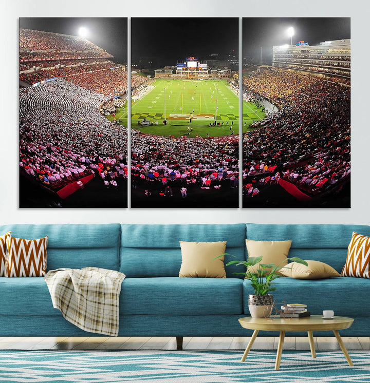 University of Maryland Terrapins Football Team Print - College Park SECU Stadium Wall Art Canvas Print