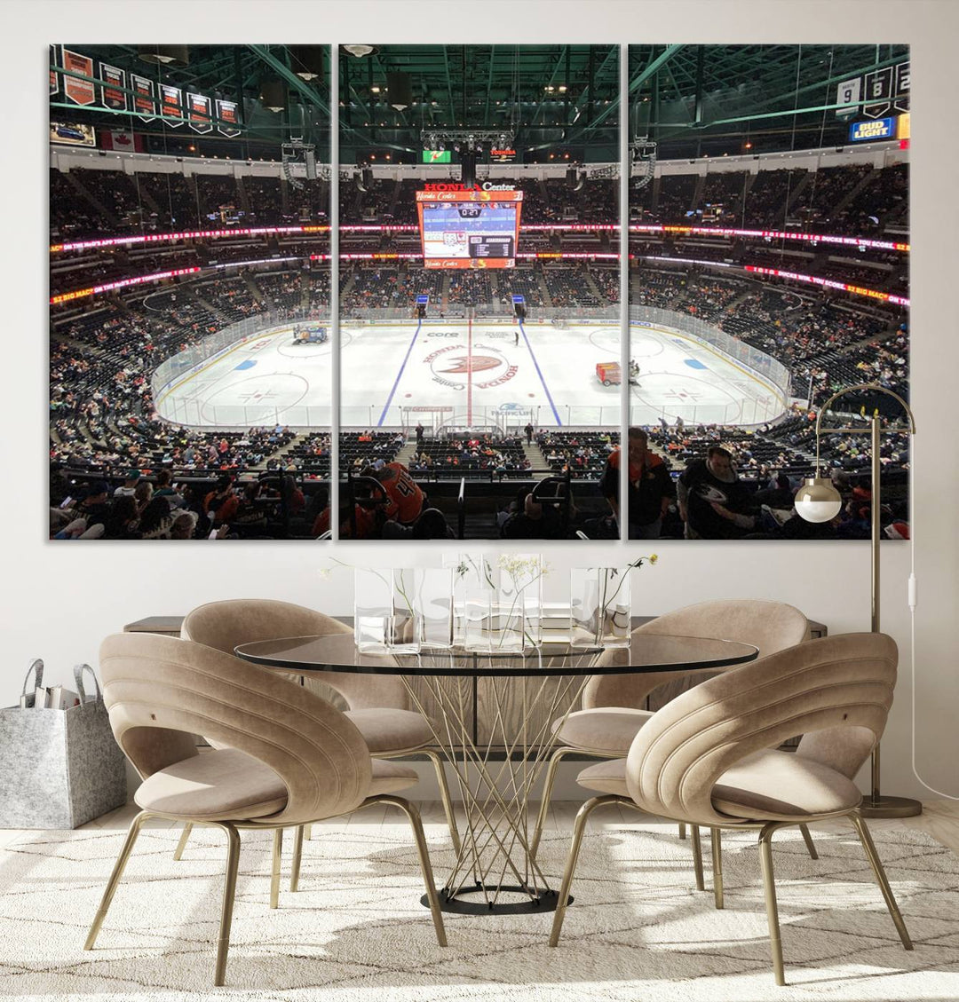 Honda Center California Anaheim Ducks Ice Hockey Stadium Wall Art Canvas Print