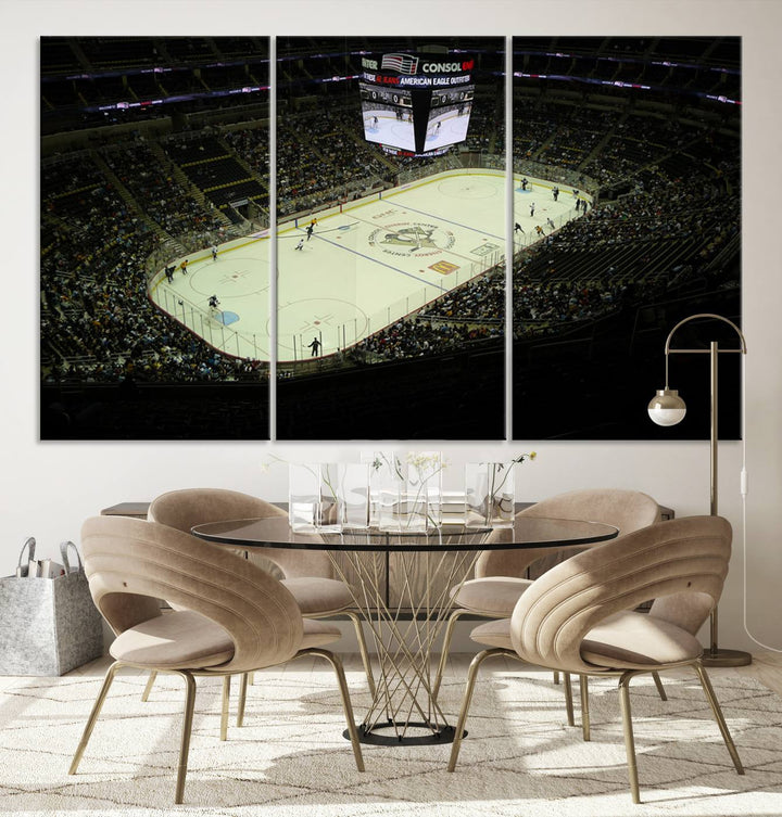 PPG Paints Arena Pennsylvania Pittsburgh Penguins Hockey Stadium Wall Art Canvas Print