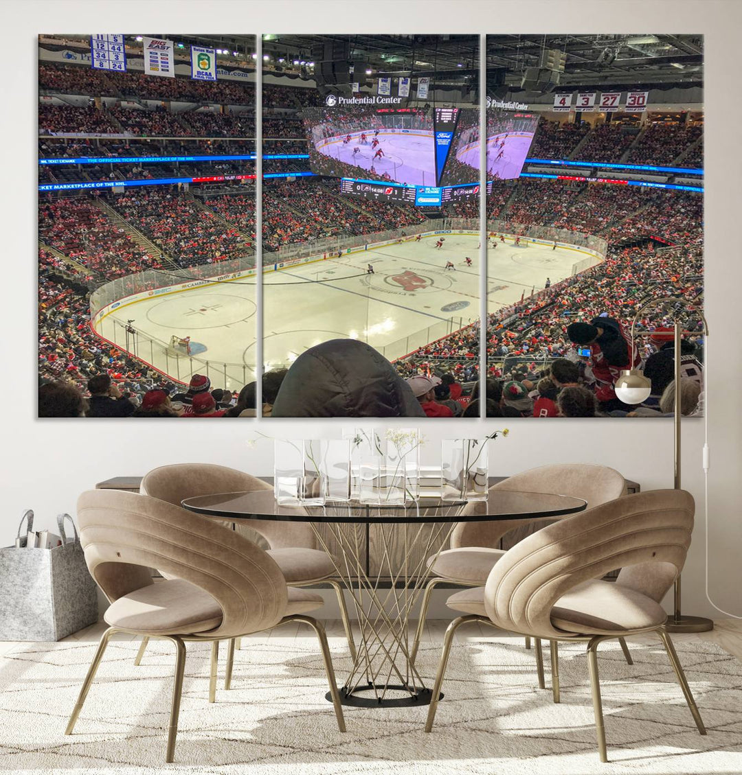 Prudential Center Newark New Jersey Devils Hockey Stadium Wall Art Canvas Print