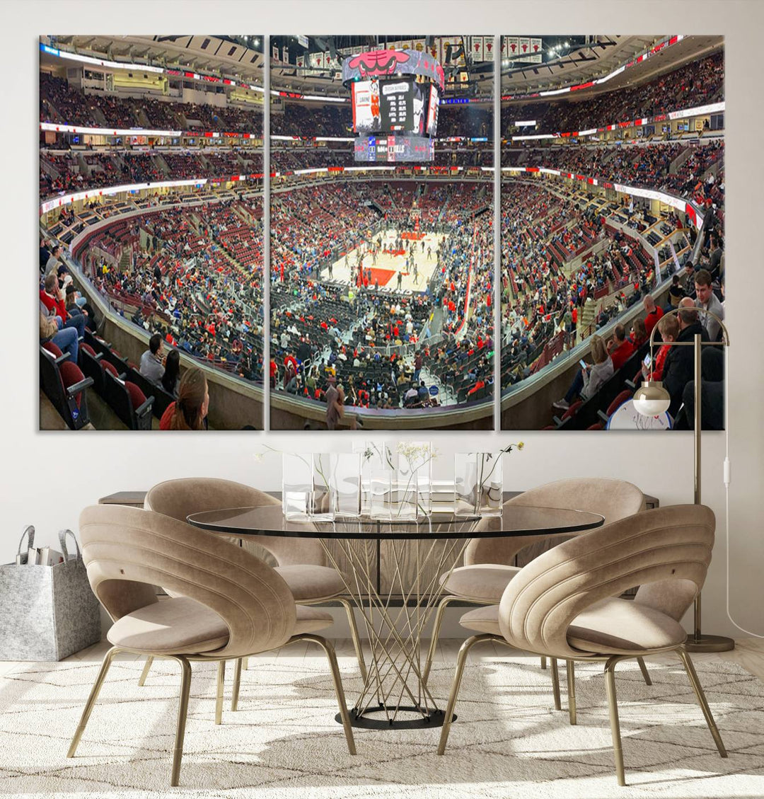 United Center Chicago Bulls Stadium Wall Art Canvas Print