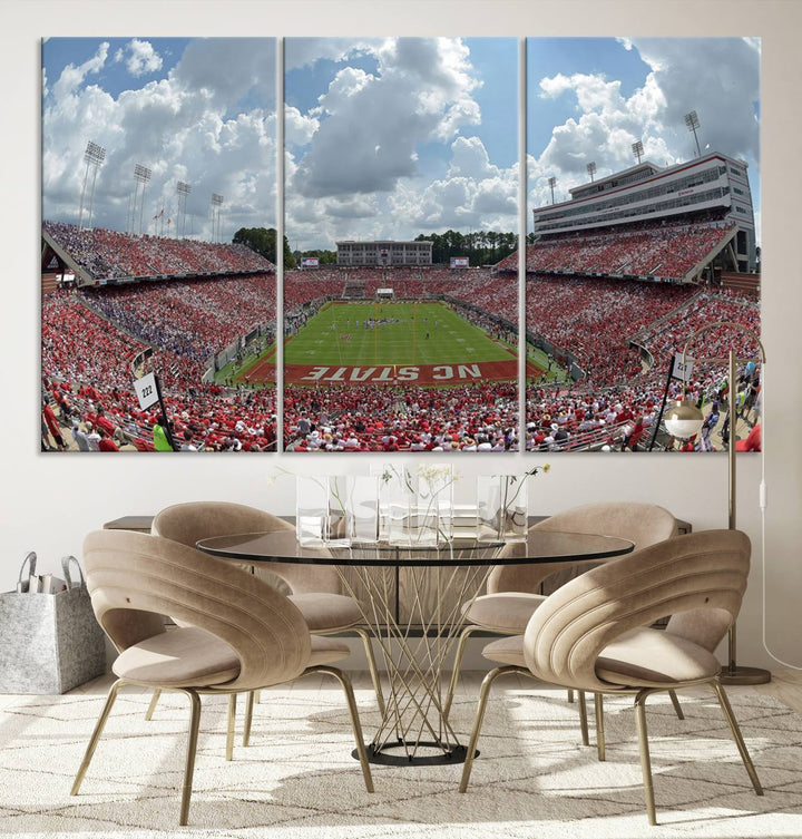 Canvas print of Carter-Finley Stadium, showcasing the NC State Wolfpack.