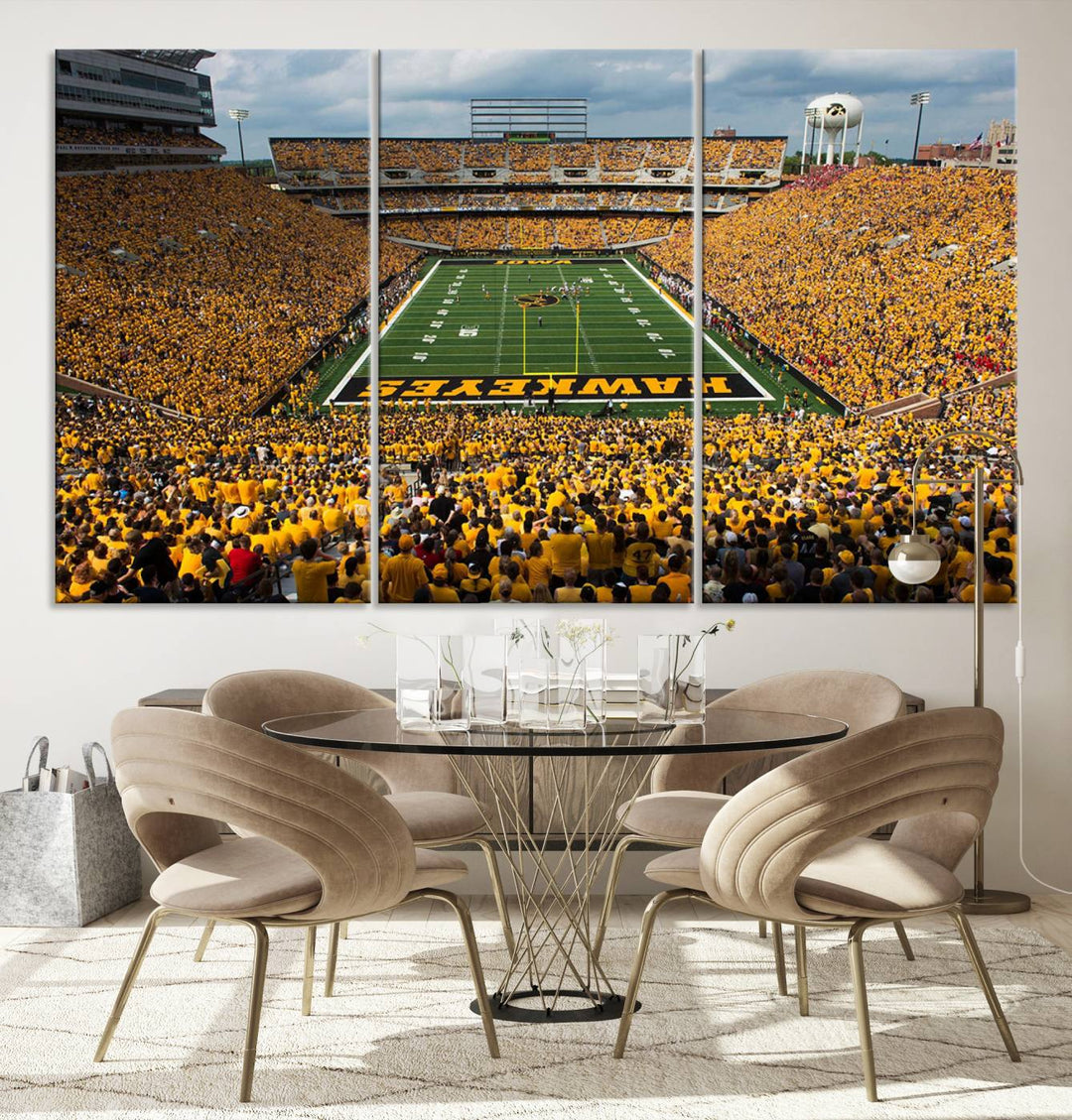 Kinnick Stadium - Iowa Hawkeyes Football Team Print - Iowa City Kinnick Stadium Wall Art Canvas Print