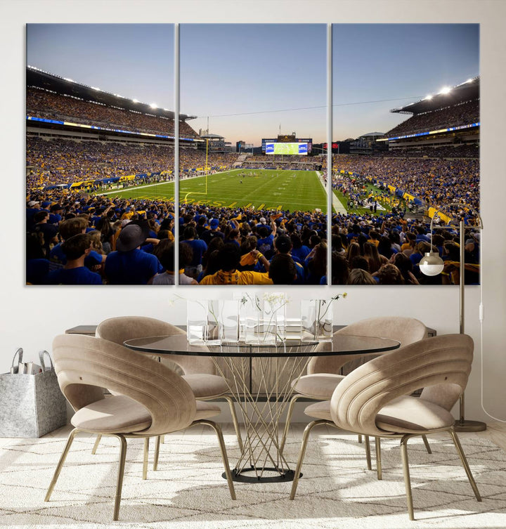 Pittsburgh Panthers Football Team Print - Pittsburgh Acrisure Stadium Wall Art Canvas Print